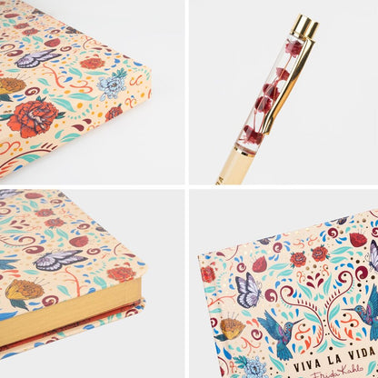 Set de cuaderno A5 y bolígrafo Frida Kahlo ERIK en caja de regalo - 4