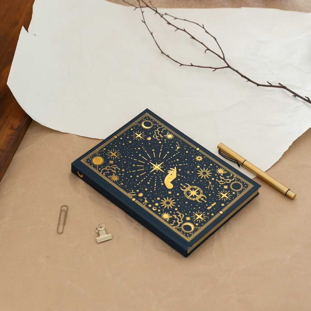 Set Astral ERIK con cuaderno azul y dorado, bolígrafo y caja de regalo - 7