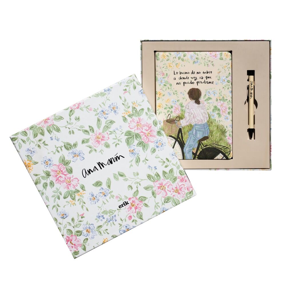 Set de cuaderno A5 floral y bolígrafo Ana Marin - 3
