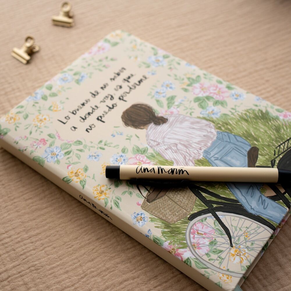 Set de cuaderno A5 floral y bolígrafo Ana Marin - 7