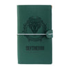 Cuaderno de viaje verde de Slytherin Harry Potter con banda elástica