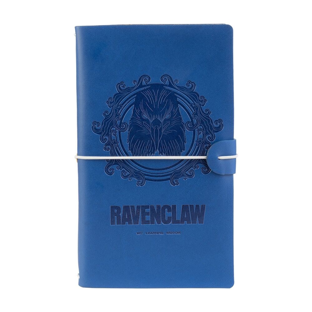 Cuaderno de viaje azul Ravenclaw de Harry Potter con banda elástica