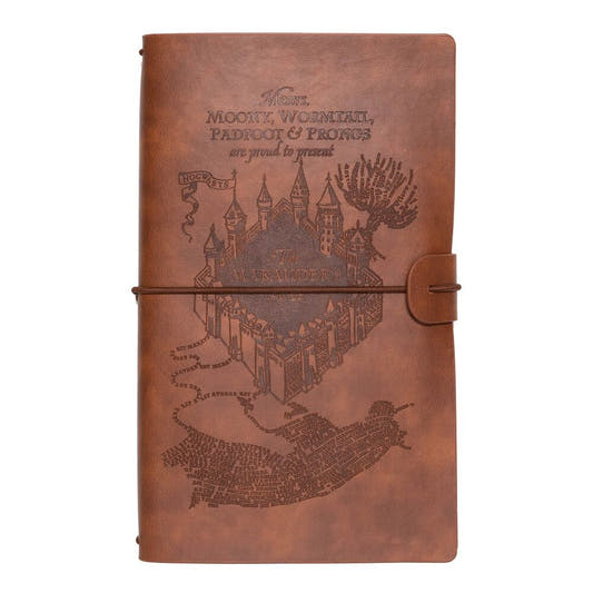 Cuaderno de viaje Harry Potter con diseño del Mapa del Merodeador