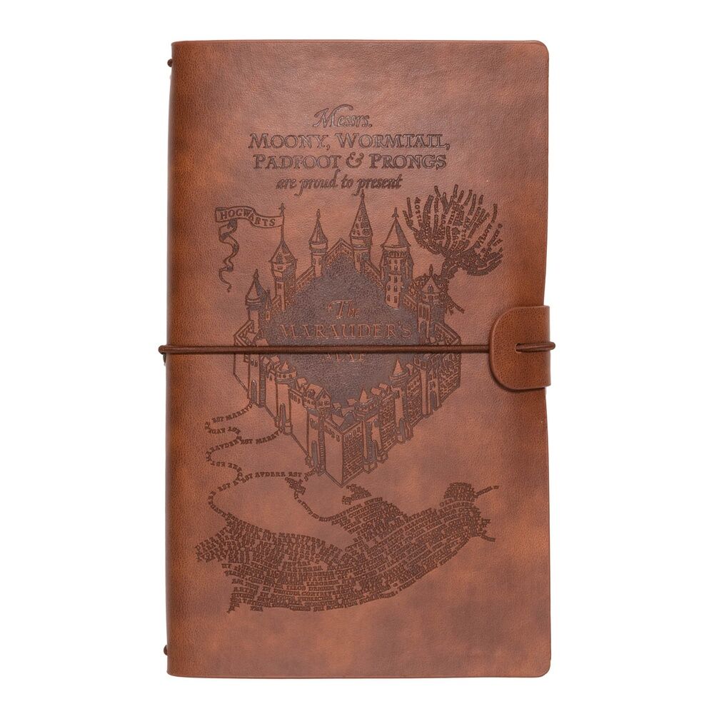 Cuaderno de viaje Harry Potter con diseño del Mapa del Merodeador