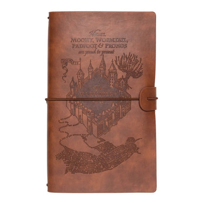 Cuaderno de viaje Harry Potter con diseño del Mapa del Merodeador