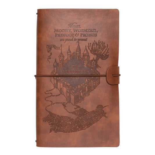 Cuaderno de viaje Harry Potter con diseño del Mapa del Merodeador
