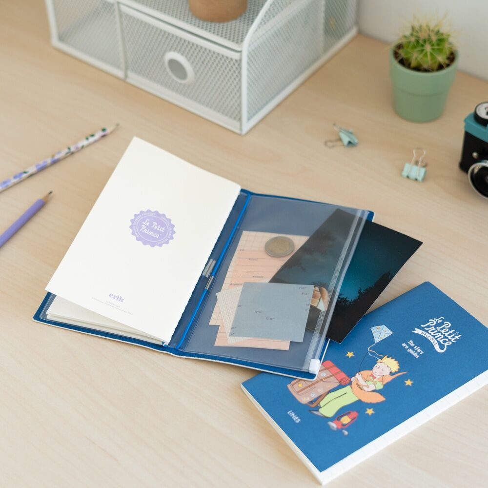 Cuaderno de viaje ERIK de El Principito con cierre elástico azul - 6