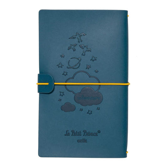 Cuaderno de viaje azul de El Principito con banda elástica amarilla - 2