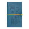 Cuaderno de viaje azul de El Principito con banda elástica amarilla
