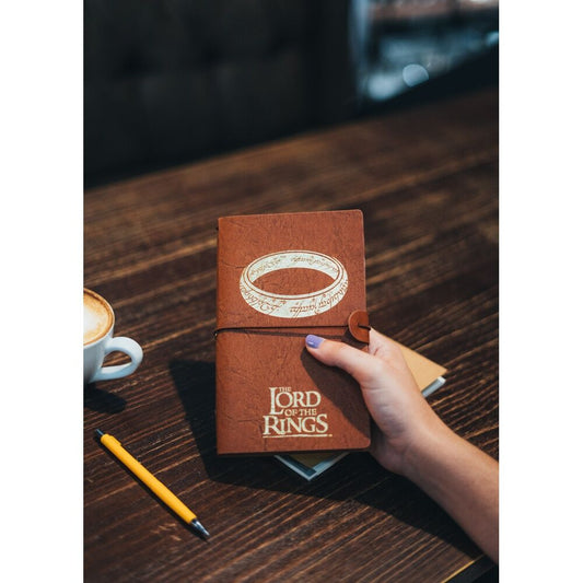 Cuaderno de viaje ERIK de El Señor de los Anillos con tapa marrón y cierre elástico - 6