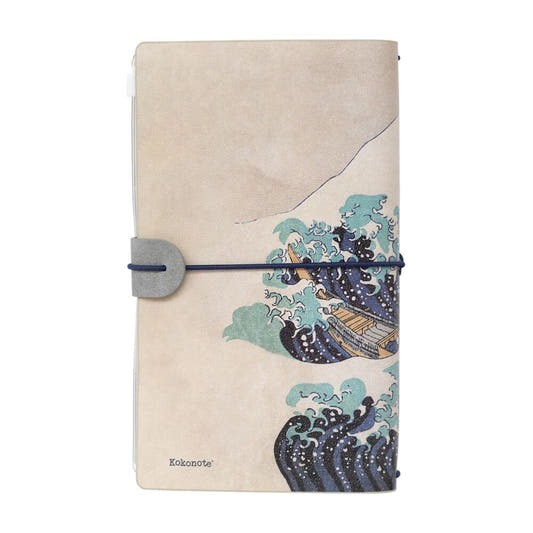 Cuaderno de viaje ERIK con diseño de La Gran Ola de Kanagawa de Hokusai - 2