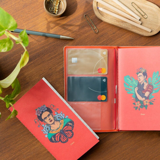 Cuaderno de viaje ERIK Frida Kahlo con diseño floral y cierre elástico - 2