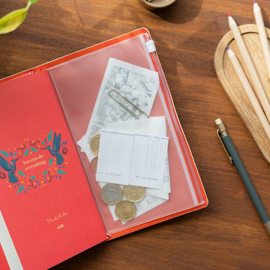Cuaderno de viaje ERIK Frida Kahlo con diseño floral y cierre elástico - 3