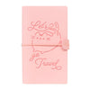 Cuaderno de viaje Pusheen rosa con cierre elástico