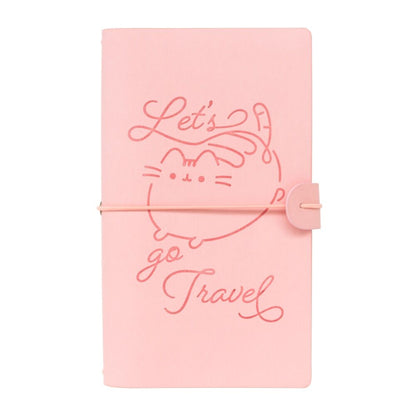 Cuaderno de viaje Pusheen rosa con cierre elástico