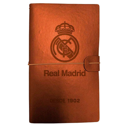 Cuaderno de viaje Real Madrid ERIK marrón con cierre elástico