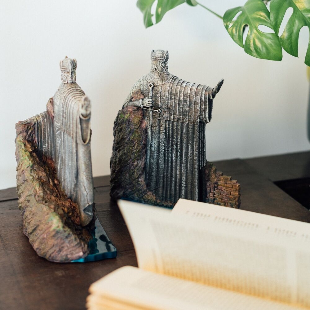 Sujetalibros Argonath de El Señor de los Anillos con dos estatuas de resina - 6