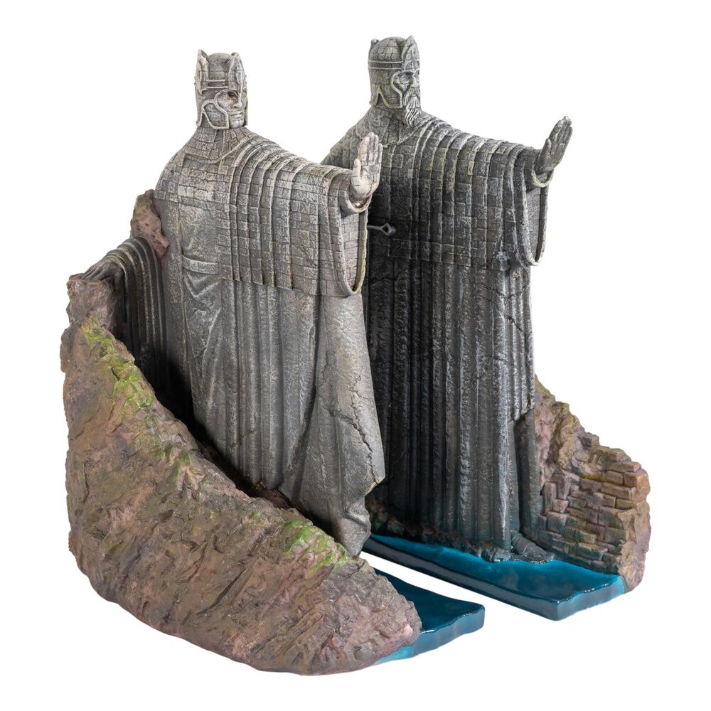 Sujetalibros Argonath de El Señor de los Anillos con dos estatuas de resina