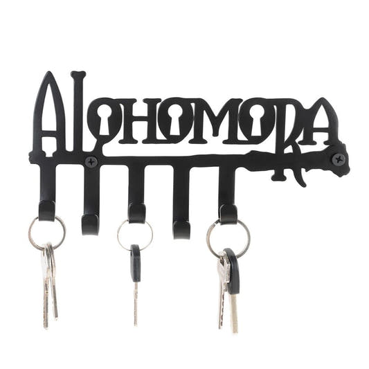 Colgador de llaves negro Alohomora de Harry Potter con cinco ganchos