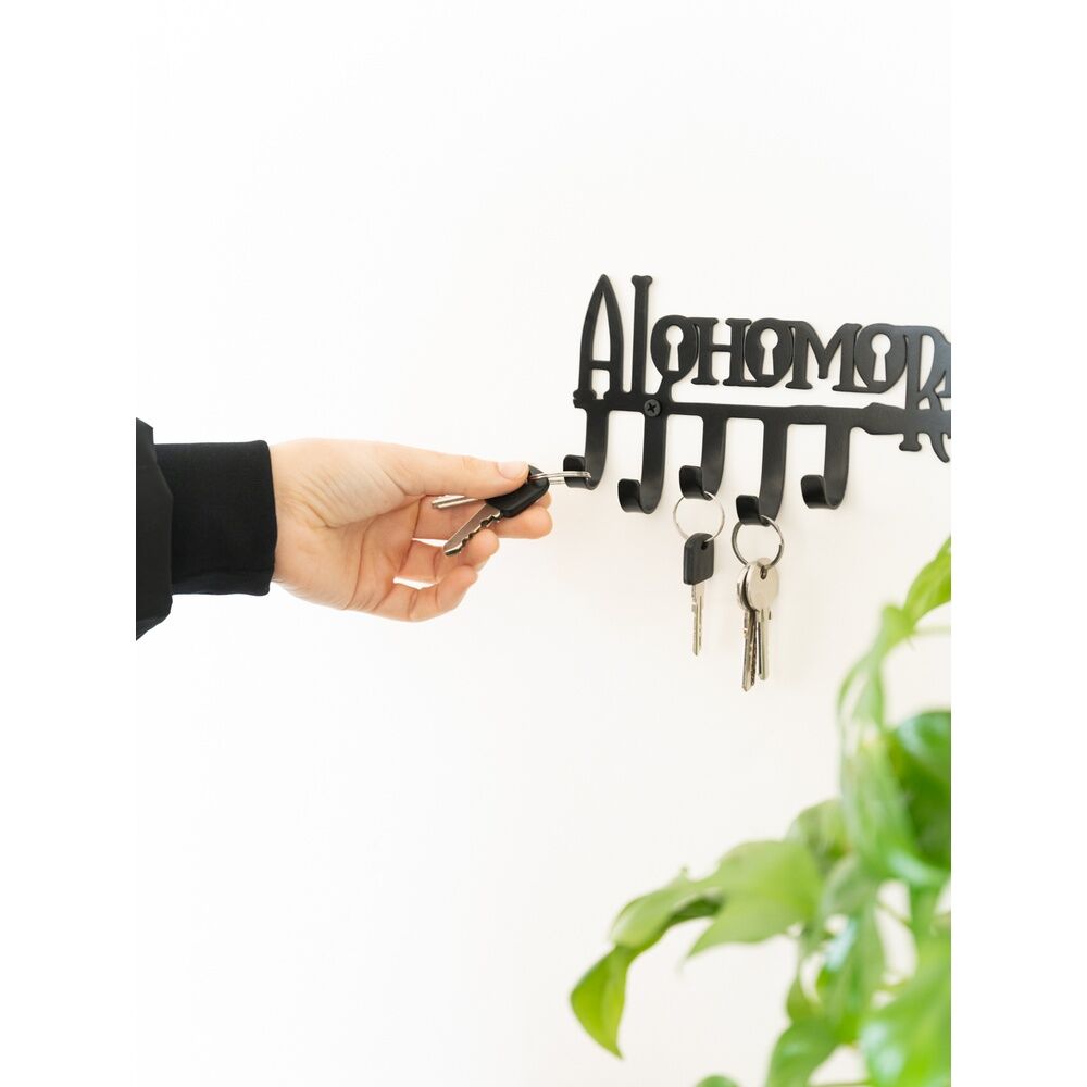 Colgador de llaves negro Alohomora de Harry Potter con cinco ganchos - 3