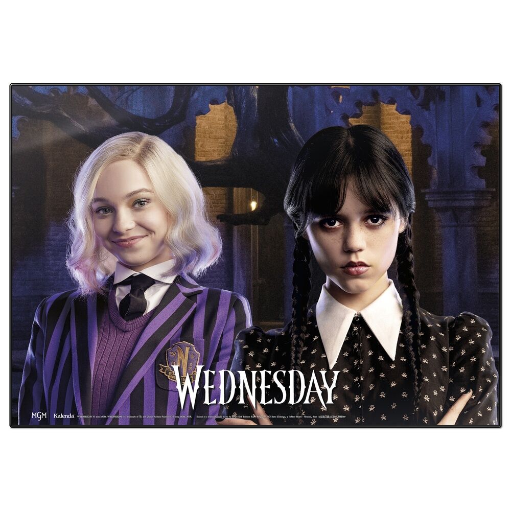 Vade de escritorio ERIK Wednesday con dos personajes de la serie