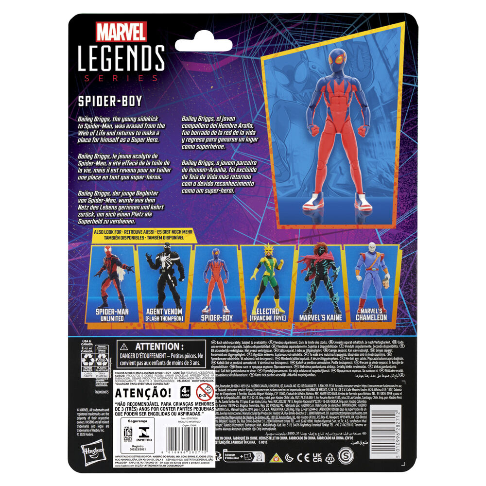 Figura articulada Spider-Boy de Spider-Man Marvel en rojo y azul - 9