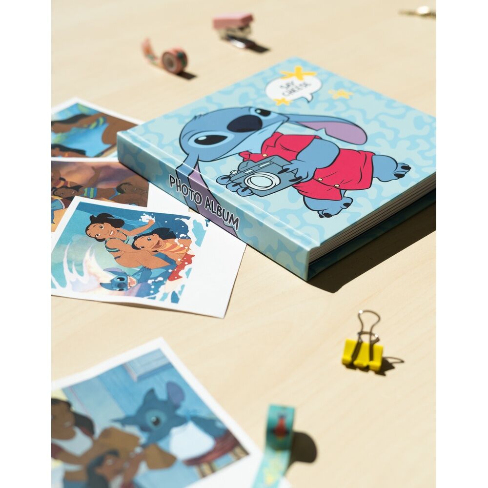 Álbum de fotos autoadhesivo Stitch Disney azul con cámara - 5