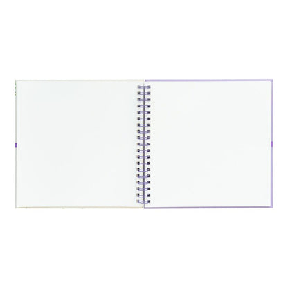 Álbum de fotos scrapbook ERIK con cubierta de flores silvestres y cinta morada - 3
