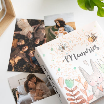 Álbum de fotos ERIK Memories con ilustración de conejo y flores - 4