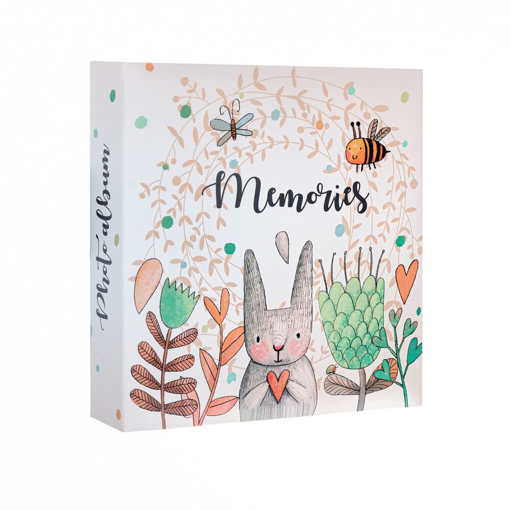 Álbum de fotos ERIK Memories con ilustración de conejo y flores