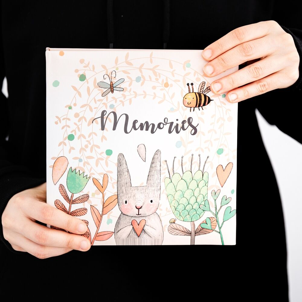 Álbum de fotos ERIK Memories con ilustración de conejo y flores - 7