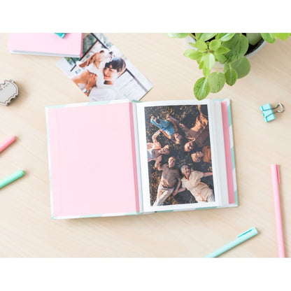 Álbum de fotos Pusheen con rayas verde menta y mensaje en portada - 7