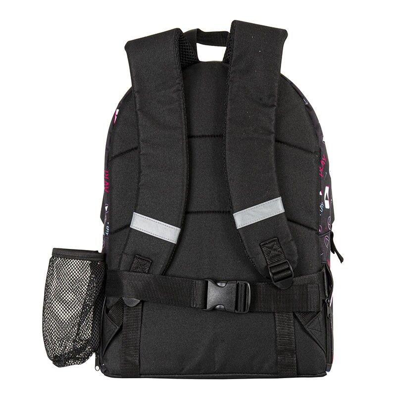 Mochila negra TikTok PERONA de 42 cm con bolsillo frontal - 5