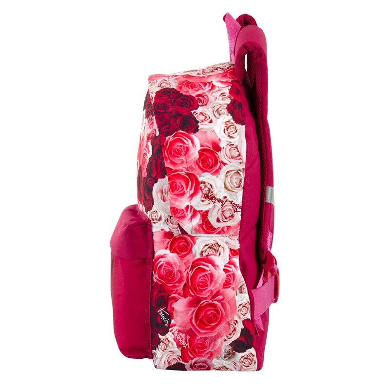 Mochila PERONA con estampado de rosas y bolsillo frontal - 4
