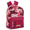 Mochila PERONA con estampado de rosas y bolsillo frontal