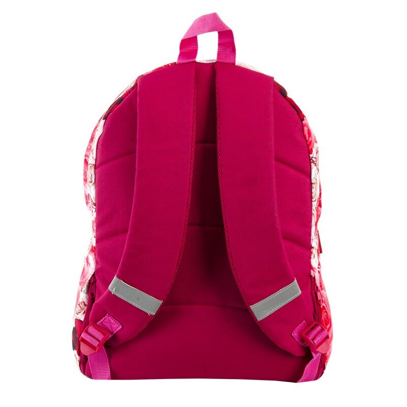 Mochila PERONA con estampado de rosas y bolsillo frontal - 7