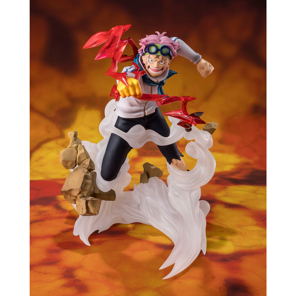 Figura Figuarts Zero de One Piece en pose de combate con efectos rojos y blancos