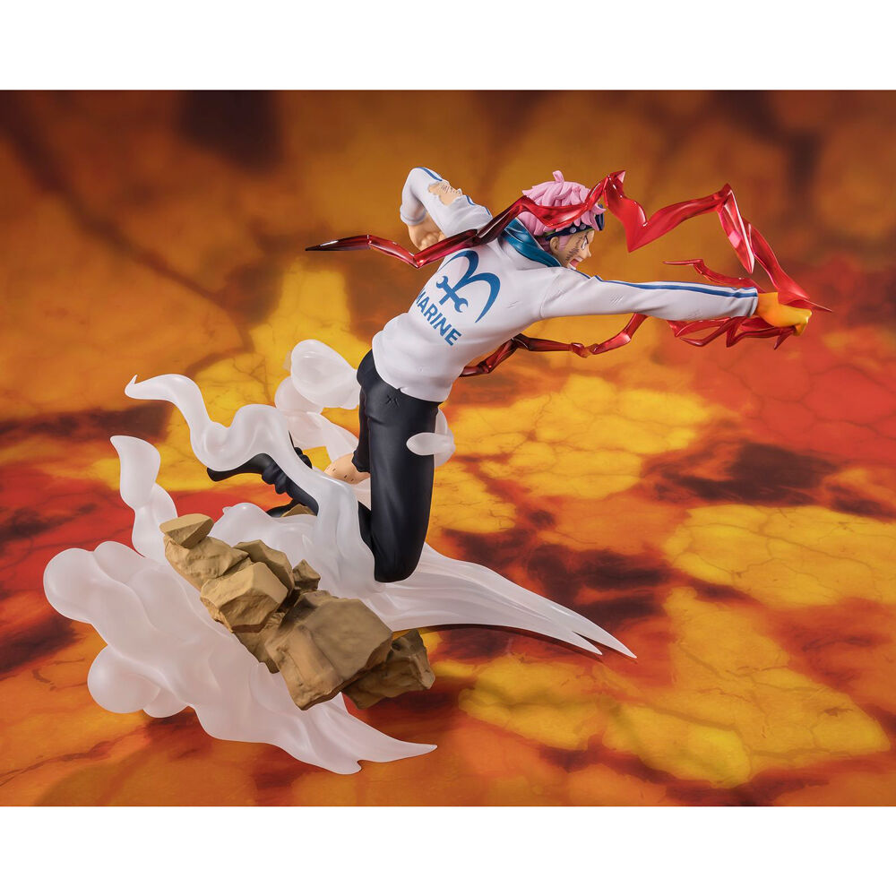 Figura Figuarts Zero de One Piece en pose de combate con efectos rojos y blancos - 3