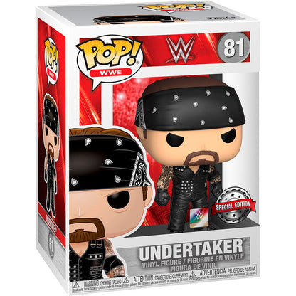 Figura Funko POP! WWE de Undertaker con bandana negra y caja número 81