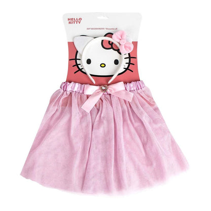 Set de diadema blanca y tutú rosa de Hello Kitty
