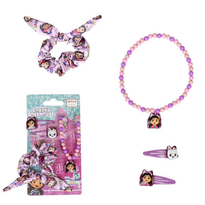 Set de accesorios Gabby’s Dollhouse con collar, coletero y horquillas