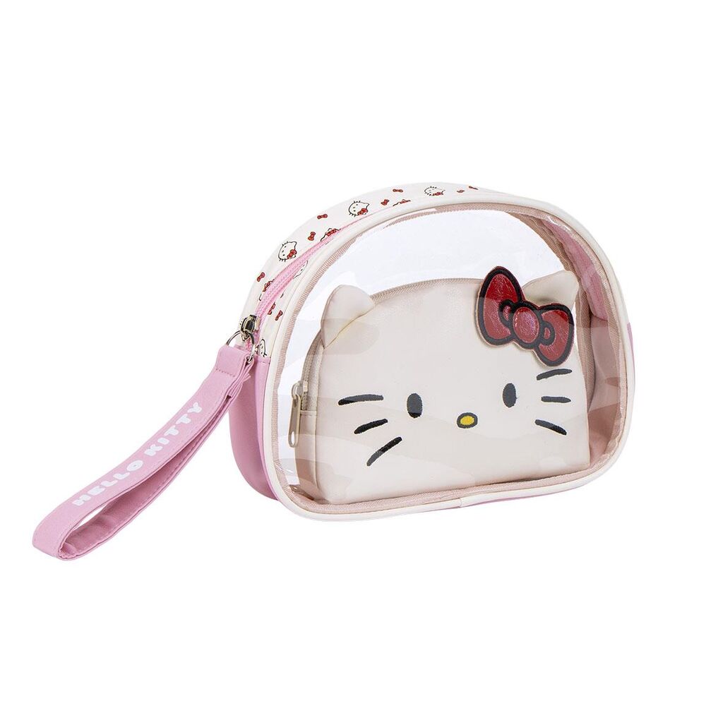 Set de dos neceseres de viaje Hello Kitty en rosa