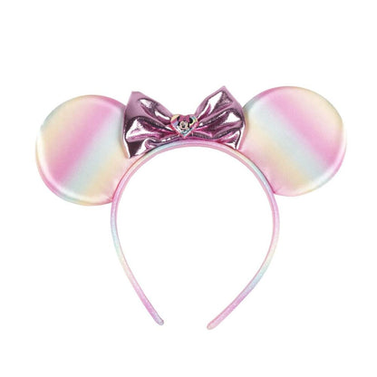 Diadema rosa de Minnie Disney con orejas y lazo metalizado - 2
