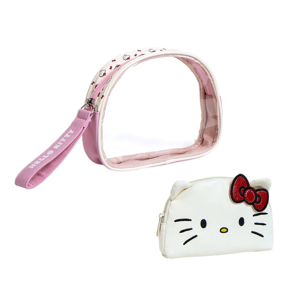 Set de dos neceseres de viaje Hello Kitty en rosa - 2