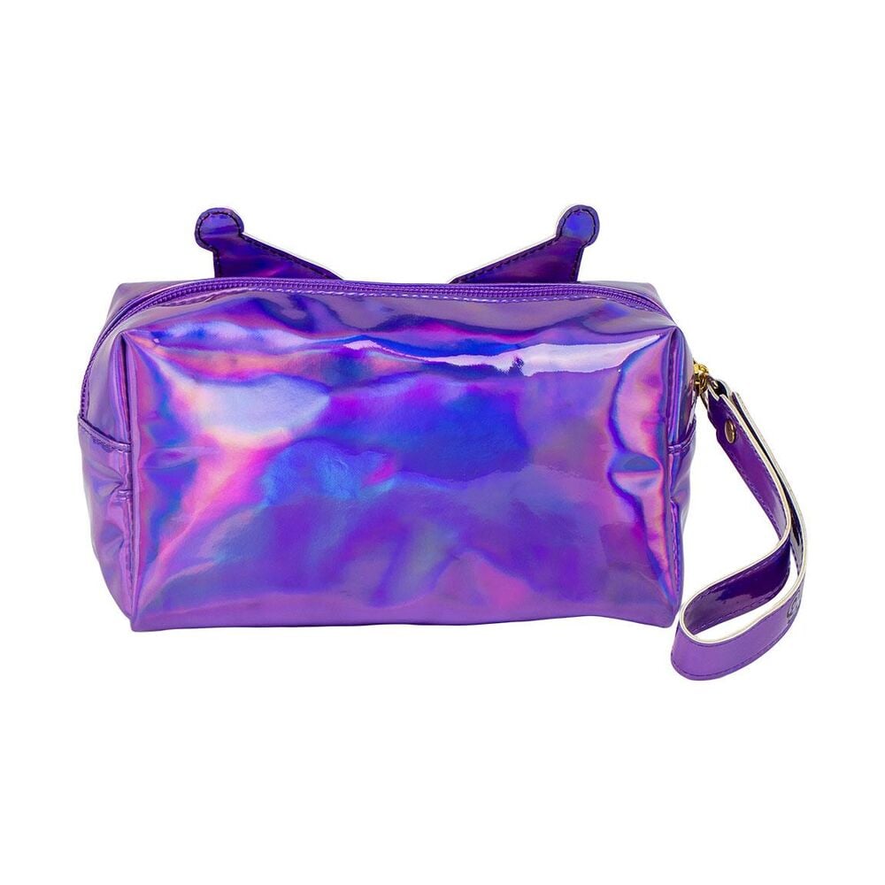 Neceser de viaje morado iridiscente con diseño frontal de Kuromi - 2