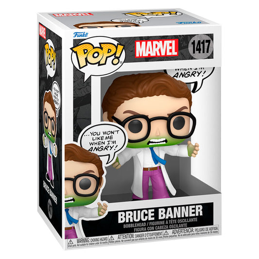 Figura Funko POP! de Bruce Banner Hulk con bata blanca y gafas - 2