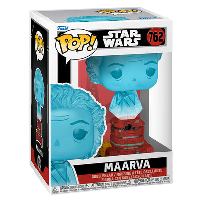 Figura Funko POP de Maarva de Star Wars sobre una base de droide rojo - 2
