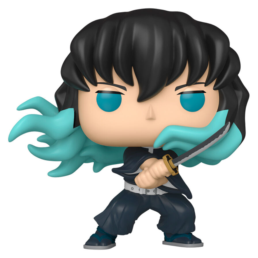 Figura Funko POP! de Muichiro Tokito con espada y efecto turquesa