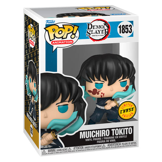 Figura Funko POP Chase de Muichiro Tokito con espada en su caja