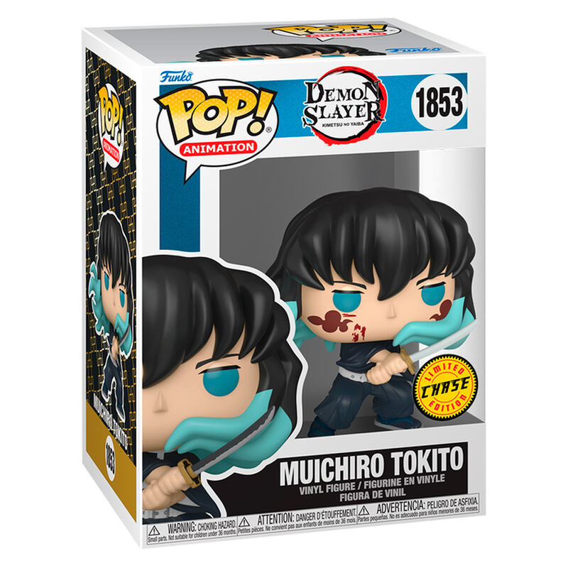 Figura Funko POP Chase de Muichiro Tokito con espada en su caja